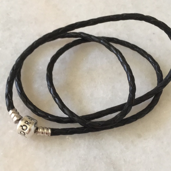 Pandora Braided Leather Necklace 